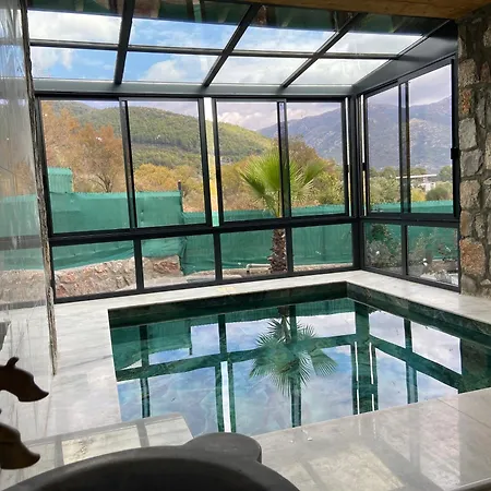 Luxury Stone House With Turkish Hamam, Sauna, Indoor And Outdoor Pool In Fethiye