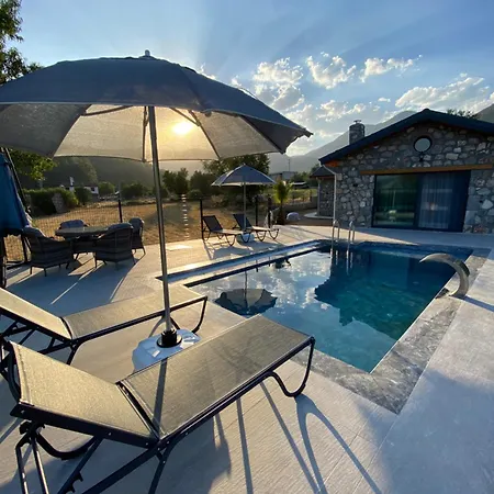 Villa Luxury Stone House With Turkish Hamam, Sauna, Indoor And Outdoor Pool In Fethiye Mugla