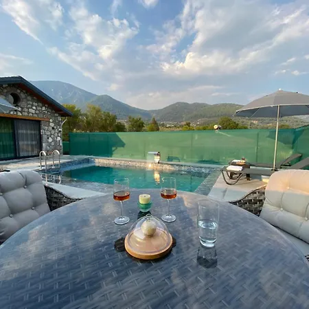 Villa Luxury Stone House With Turkish Hamam, Sauna, Indoor And Outdoor Pool In Fethiye