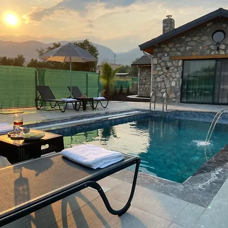 Luxury Stone House With Turkish Hamam, Sauna, Indoor And Outdoor Pool In Fethiye Villa *