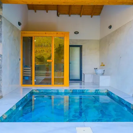 Luxury Stone House With Turkish Hamam, Sauna, Indoor And Outdoor Pool In Fethiye Mugla